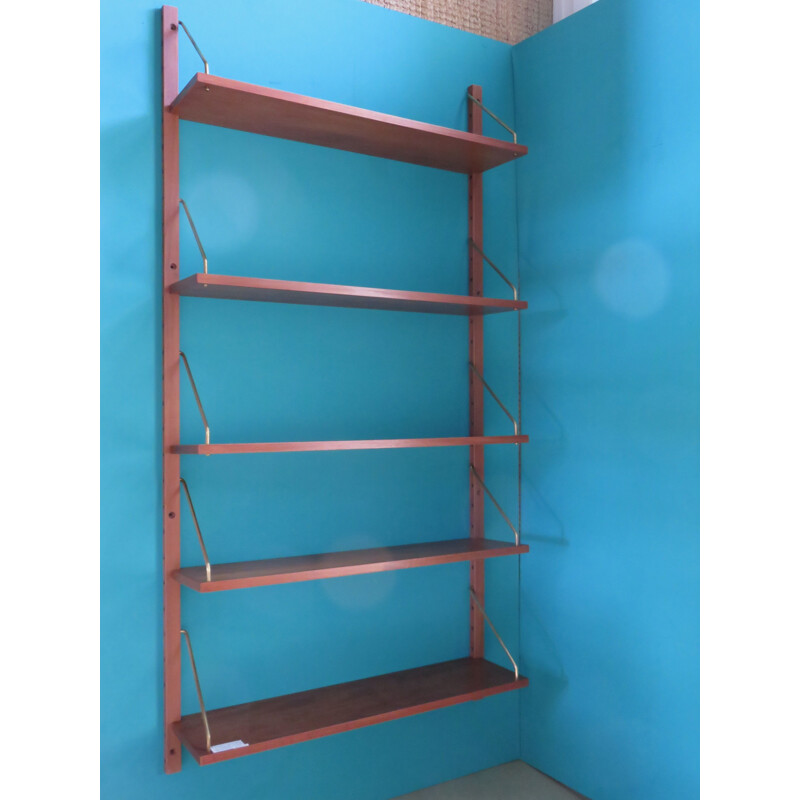 Vintage bookcase with modular shelves by Poul Cadovious Denmark 1960