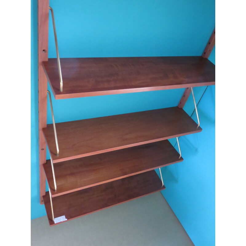 Vintage bookcase with modular shelves by Poul Cadovious Denmark 1960