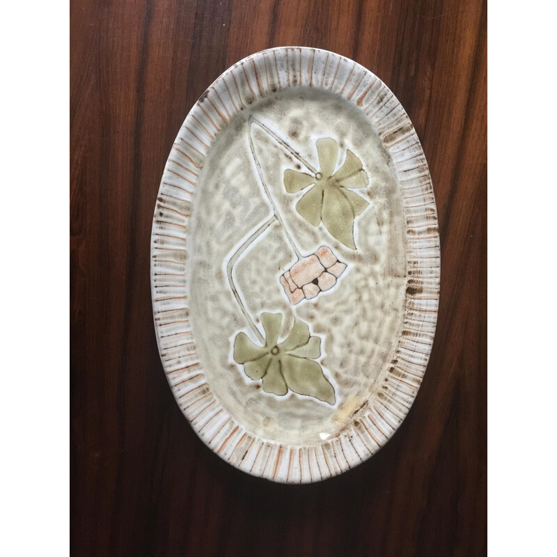 Vintage ceramic dish from Atelier Vieux Moulin, 1960