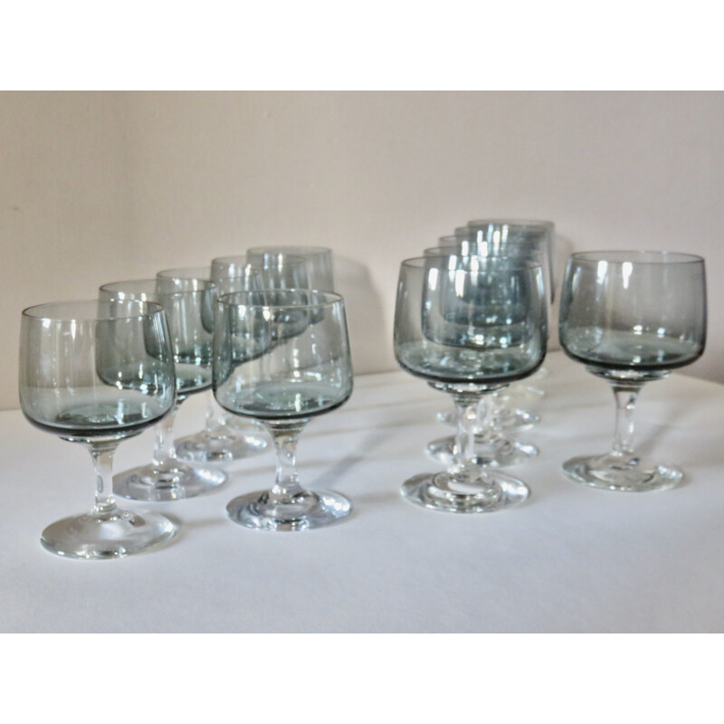 Set de 6 verres à vin vintage en crystal de Per Lutken pour Holmegaard. Danemark 1960