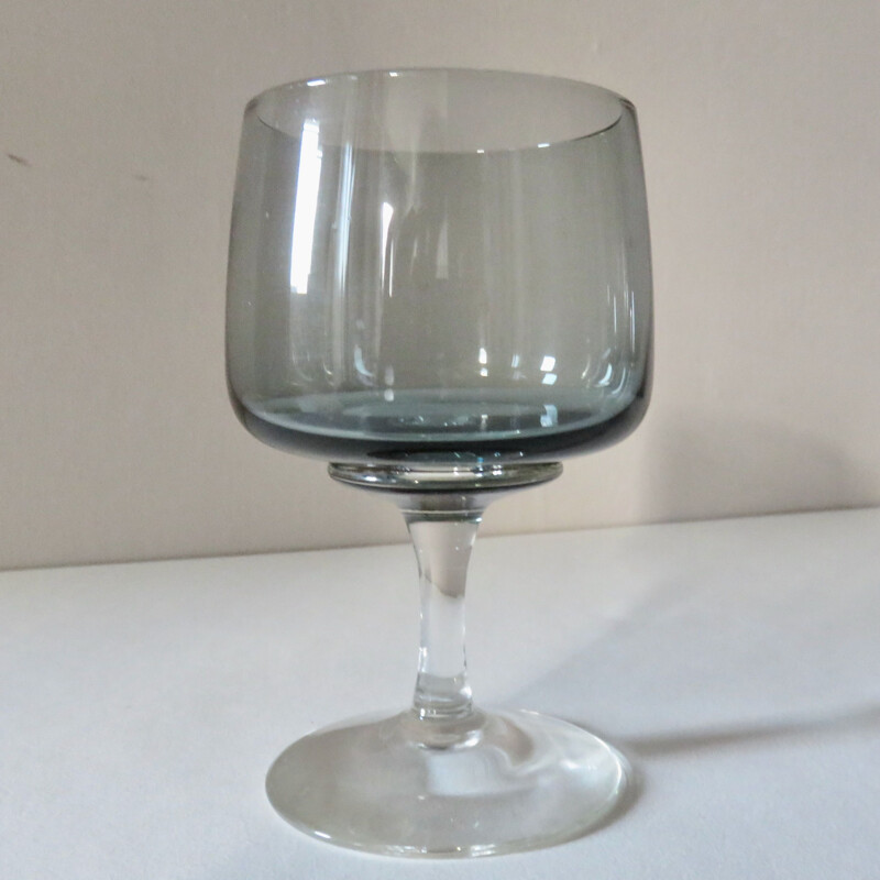 Set de 6 verres à vin vintage en crystal de Per Lutken pour Holmegaard. Danemark 1960