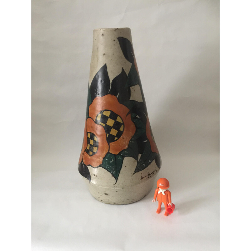 Vintage Art Deco vase by Betzy Augeron, 1930