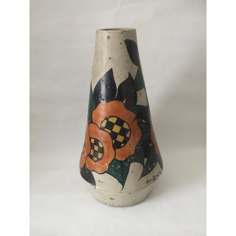 Vintage Art Deco Vase von Betzy Augeron, 1930