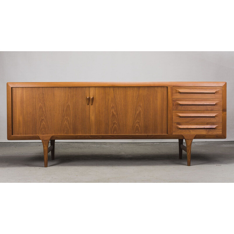 Vintage enfilade in teak door Ib Kofod-Larsen voor Faarup Mabelfabrik, 1960