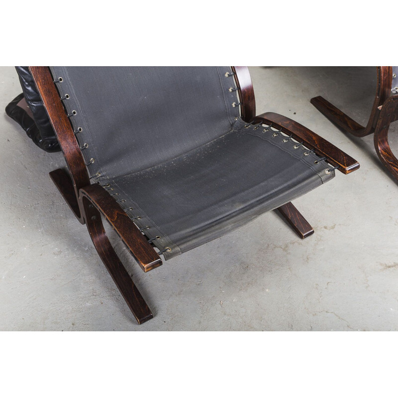 Vintage lounge chair and ottoman by Ingmar Relling for Westnofa, 1960