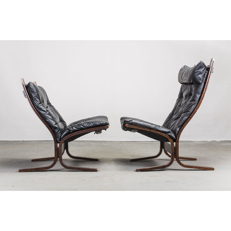 Vintage lounge chair and ottoman by Ingmar Relling for Westnofa, 1960