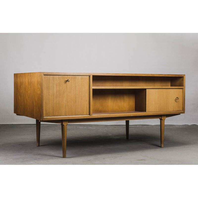 Vintage large walnut desk by Lothar Wegner for FW Möbel, 1970