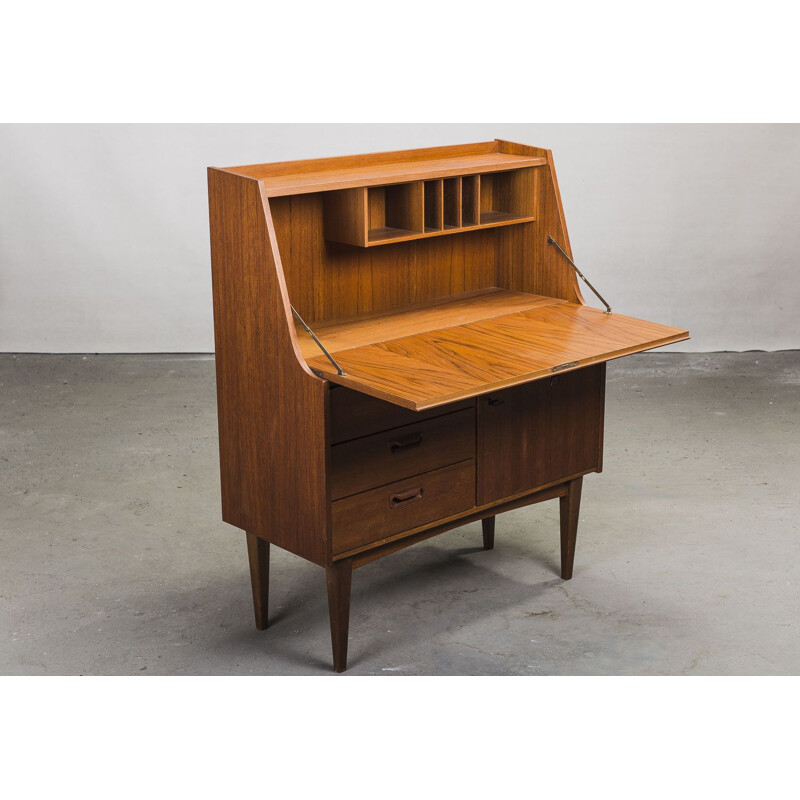 Secretaire en teck vintage 1970