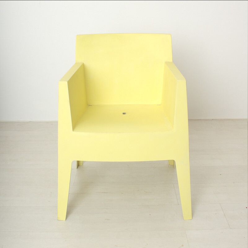 Pair of yellow outdoor plastic chairs, Phillippe STARCK - 1960s