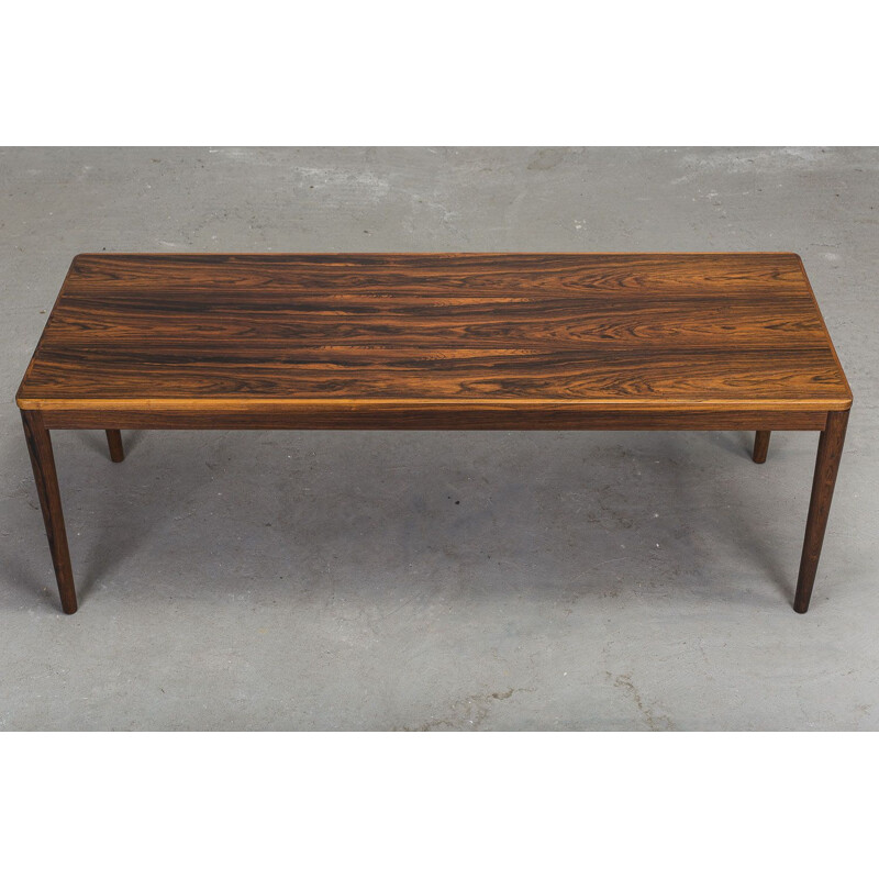 Table basse rectangulaire vintage en palissandre de rio , 1960