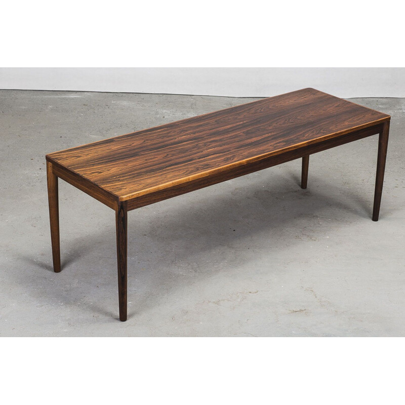 Table basse rectangulaire vintage en palissandre de rio , 1960