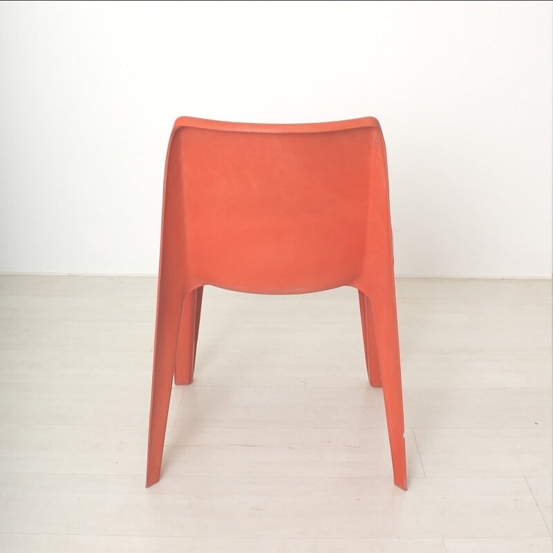 Paire de chaises rouge "bofinger" en plastique de Helmut BÄTZNER - 1960