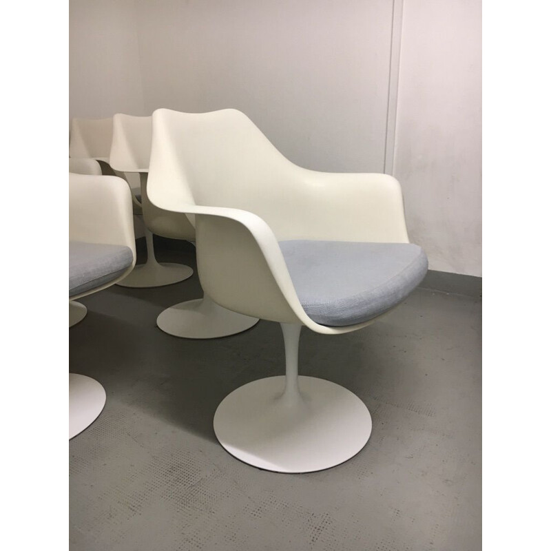 Ensemble de 4 fauteuils tulipe pivotants par Eero Saarinen pour Knoll International