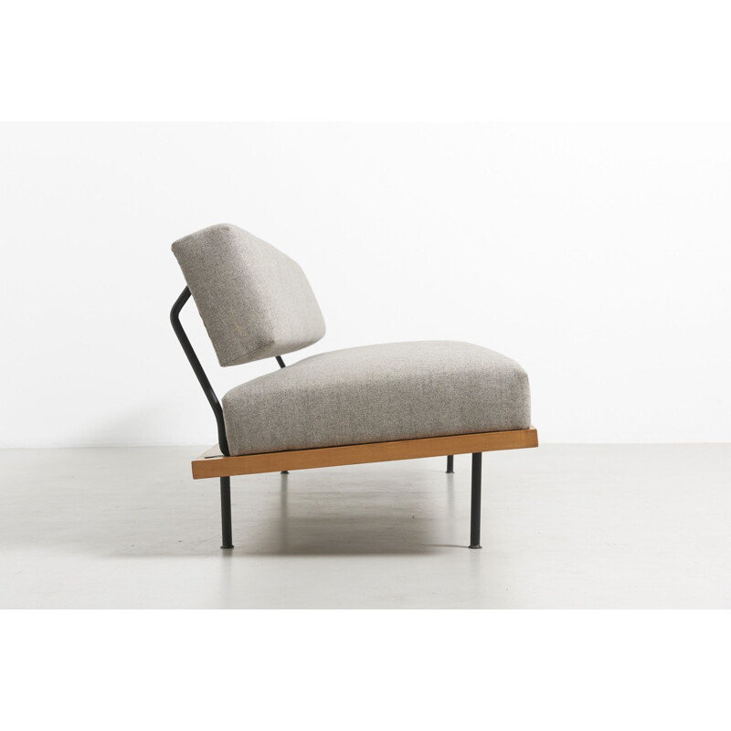 Lit de repos ou canapé vintage gris par Josef Pentenrieder, 1950