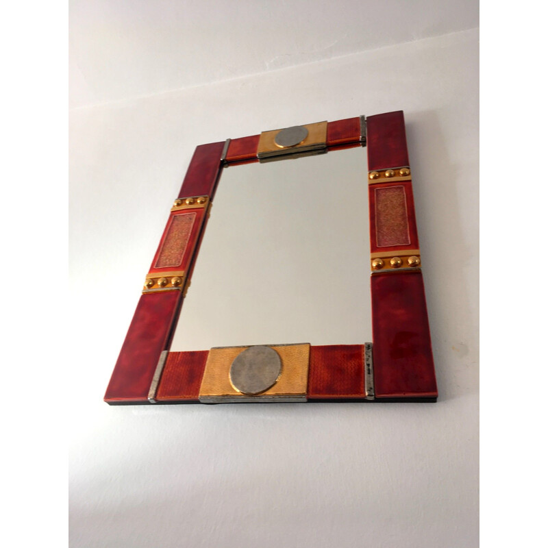 Vintage ceramic mirror 1980