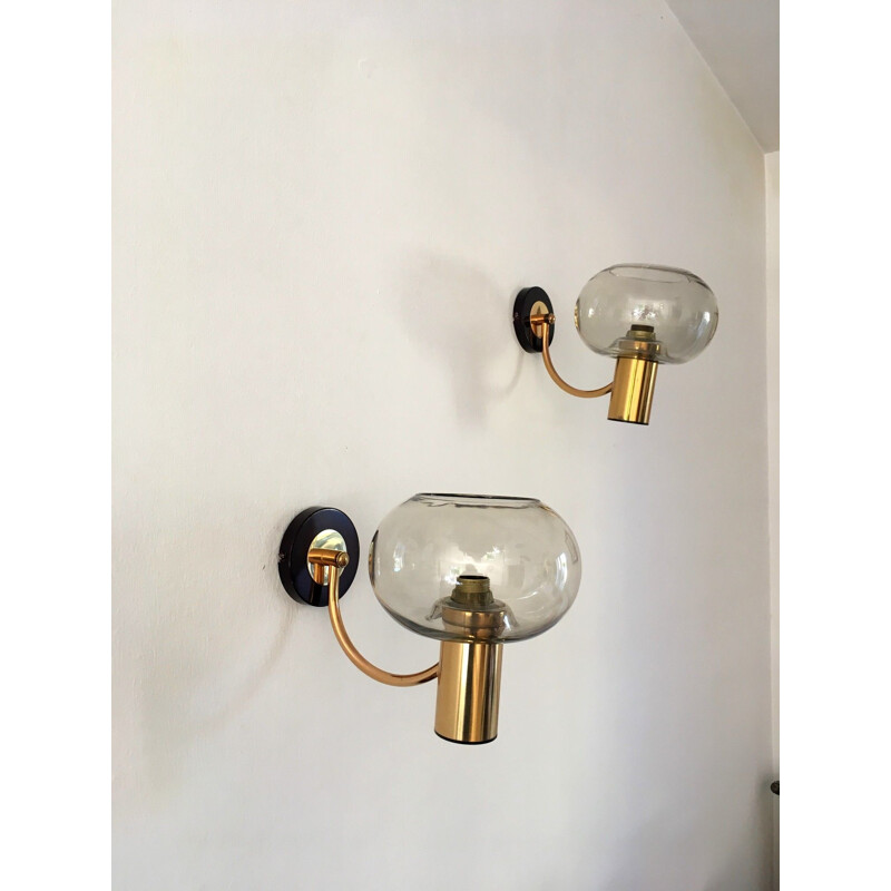 Pair of vintage Italian wall lamps 1970