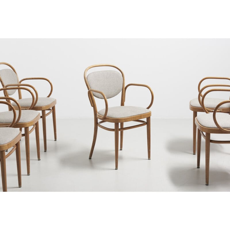 Set of 6 vintage chairs model 215 PF by Thonet 