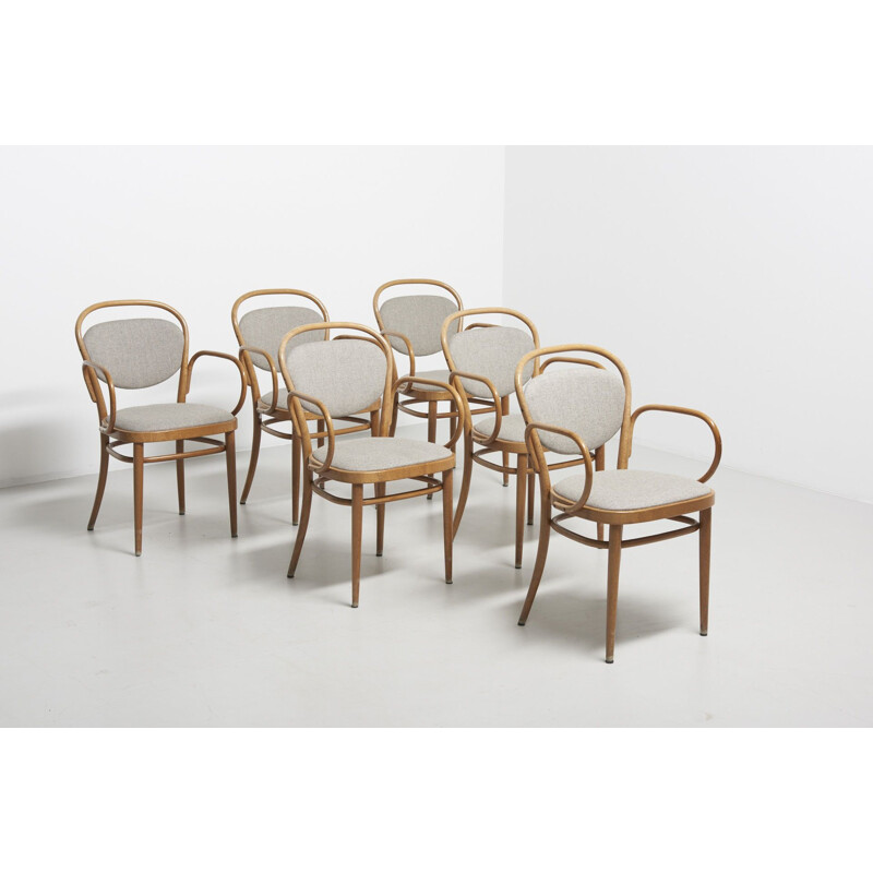 Set of 6 vintage chairs model 215 PF by Thonet 