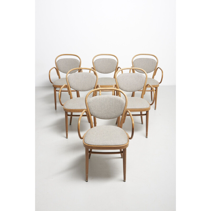 Set of 6 vintage chairs model 215 PF by Thonet 