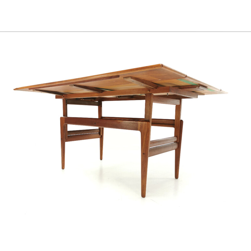 Table basse et à repas vintage danoise en teck par Kai Kristiansen pour Vildbjerg Møbelfabrik 1960s