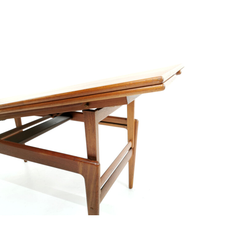 Vintage Danish teak metamorphic coffee & dining Table By Kai Kristiansen For Vildbjerg Møbelfabrik 1960s