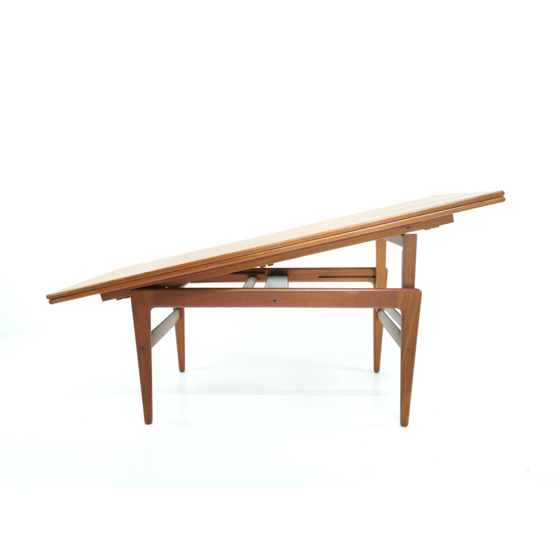 Vintage Danish teak metamorphic coffee & dining Table By Kai Kristiansen For Vildbjerg Møbelfabrik 1960s