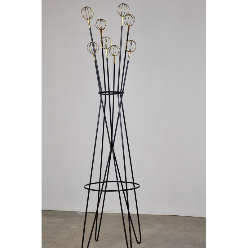 Vintage coat rack Astrobales by Roger Ferraud, 1955s