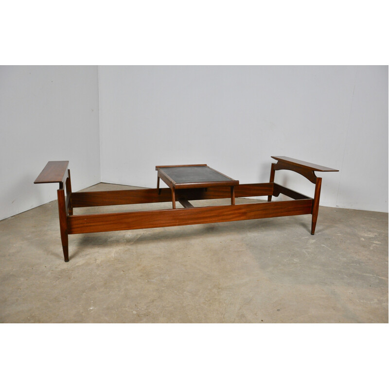 Vintage modular bench, Italy, 1950s