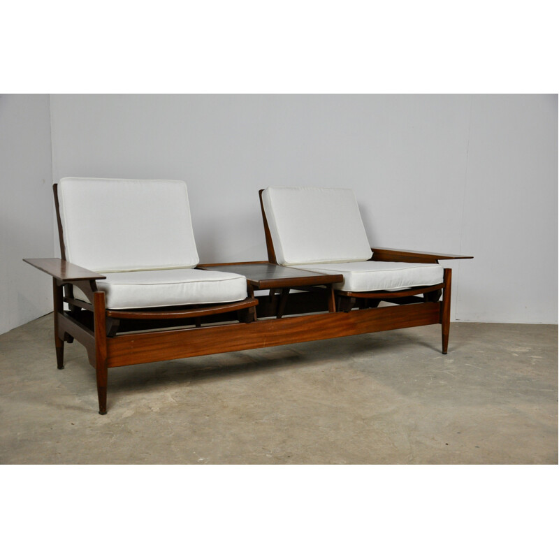 Banquette vintage modulable, Italie, 1950