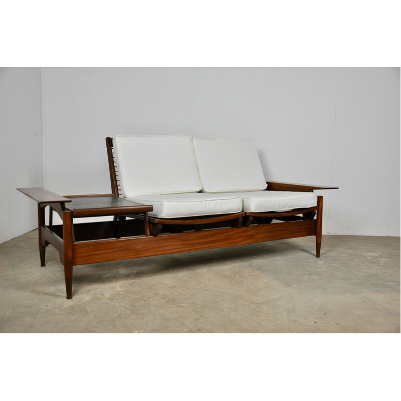 Vintage modular bench, Italy, 1950s