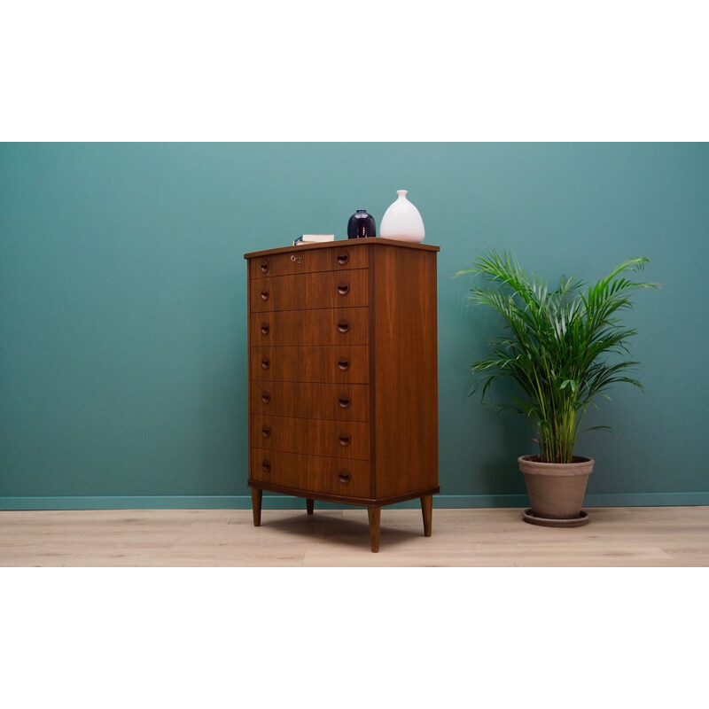 Vintage teak chest of drawers, Denmark, 1960-70s