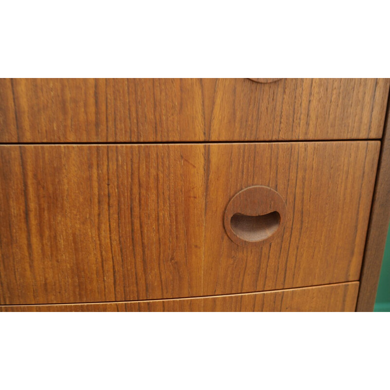 Vintage teak chest of drawers, Denmark, 1960-70s