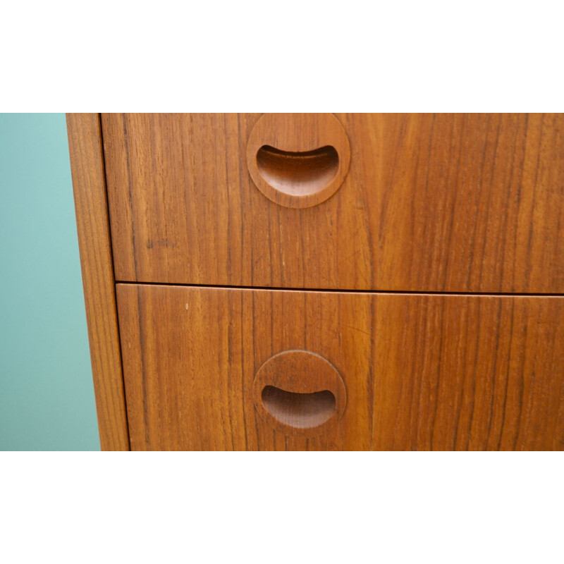 Vintage teak chest of drawers, Denmark, 1960-70s