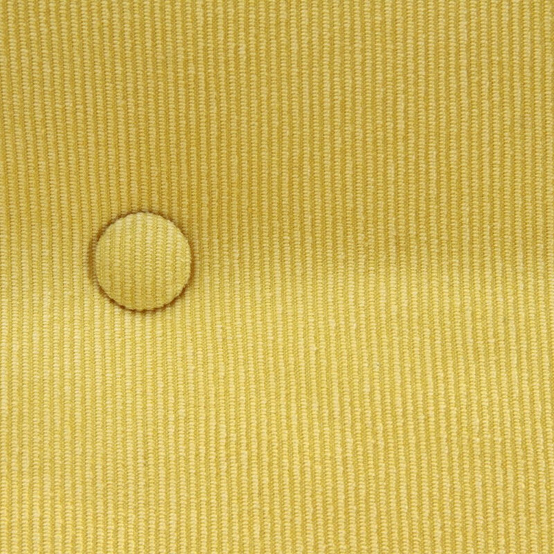 Sofá cama vintage de tela amarilla, 1950