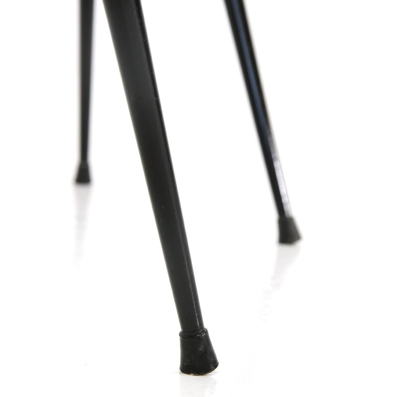 Set of 2 vintage black metal stools, Italy, 1950s