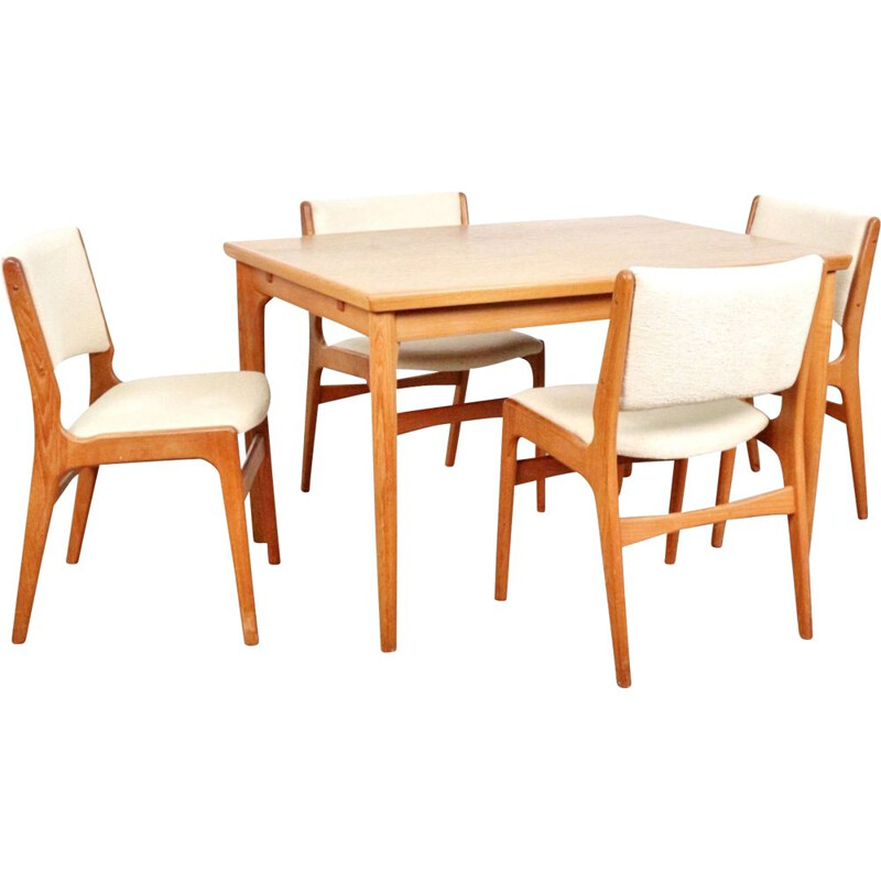 Scandinavian vintage teak dining set, 1950s