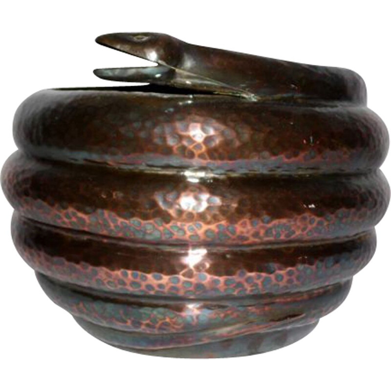 Vintage copper pot cover, 1970s