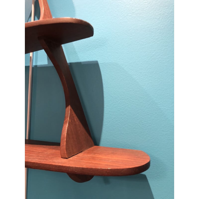 Set of 2 vintage teak shelves by Peter Moos from Søborg Møbelfabrik