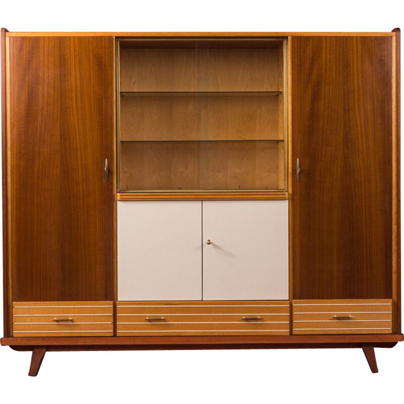 Vintage macore and ash wardrobe, 1950s