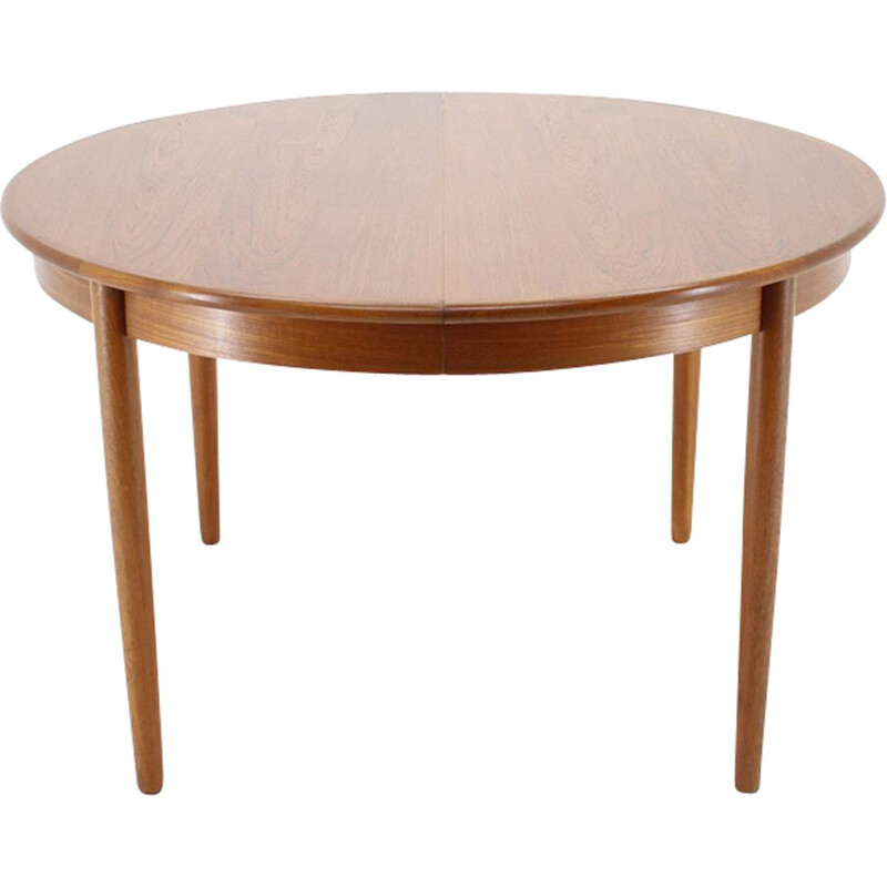 Vintage teak extendable round table Danish 1960