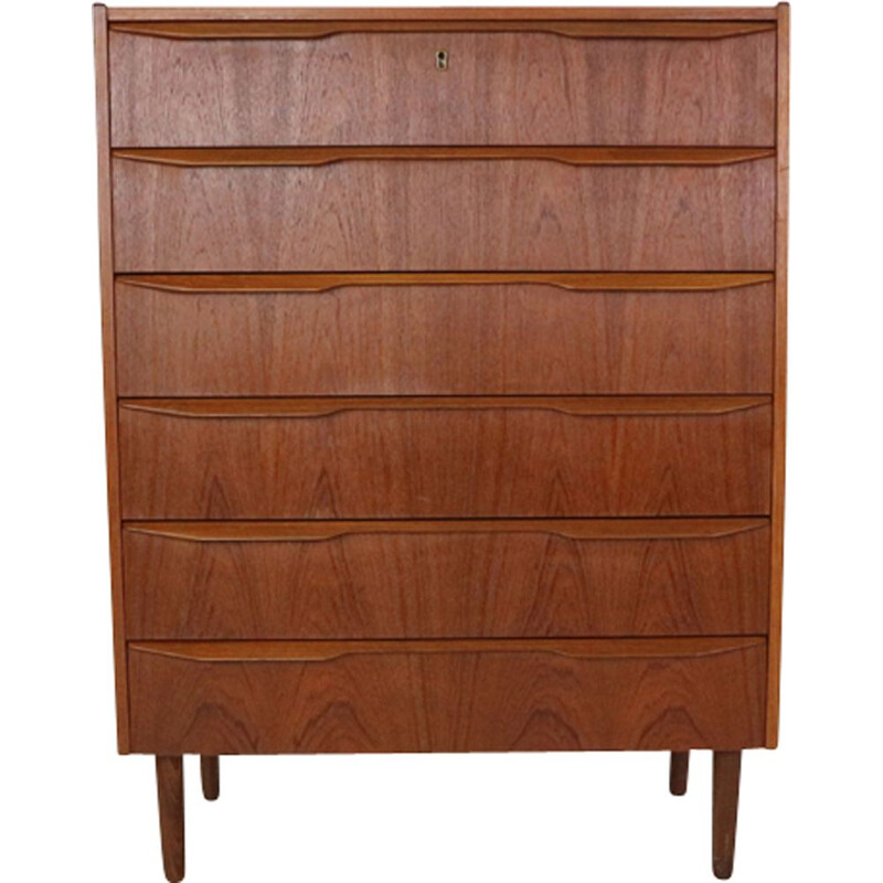 Vintage Danish chest of  drawers in teak, 1960