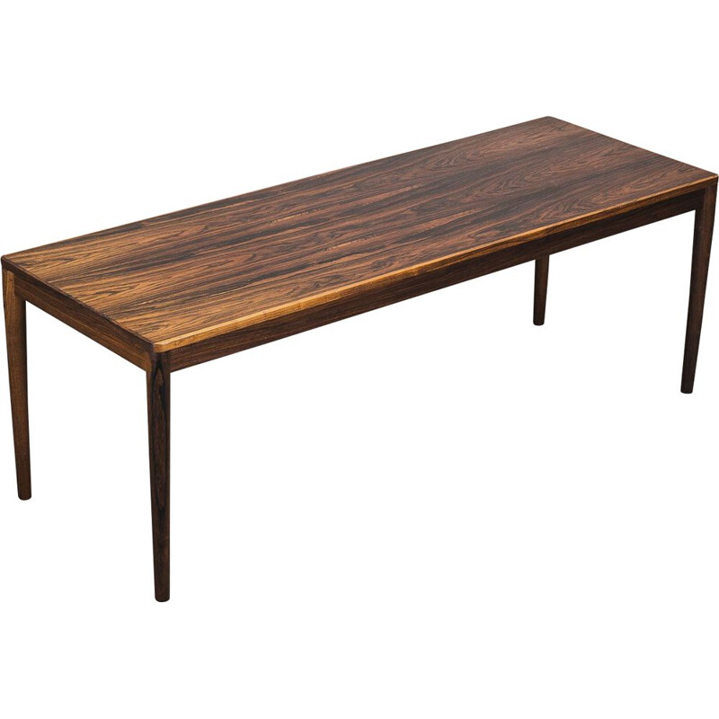 Vintage rectangular rio rosewood coffee table, 1960