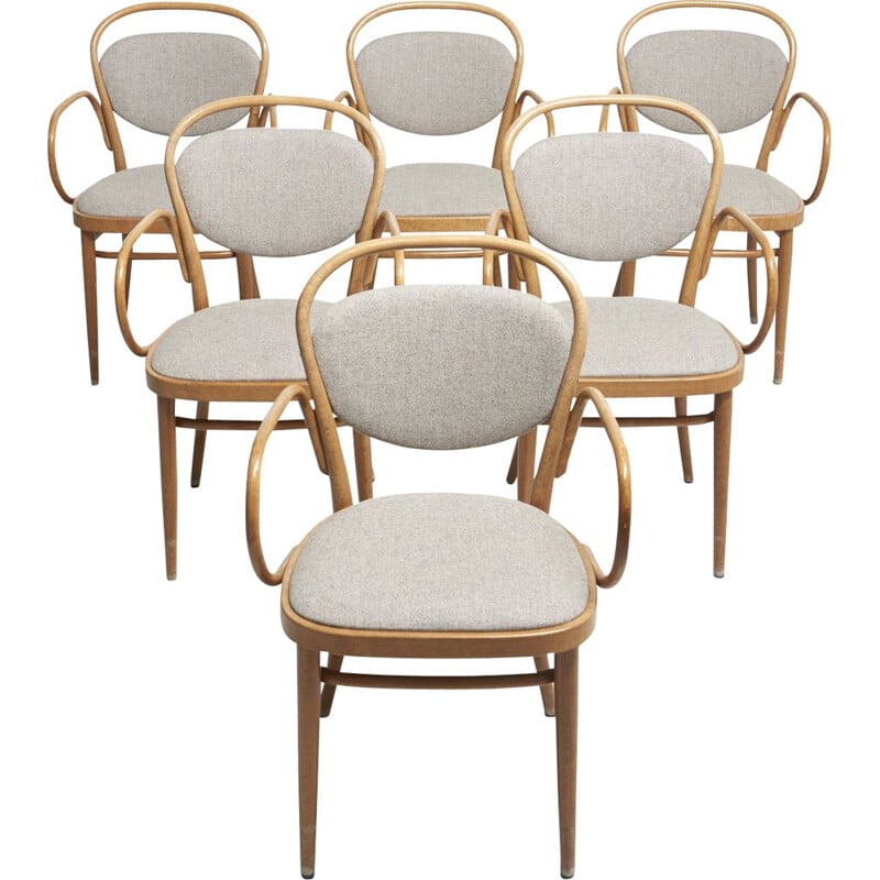 Set of 6 vintage chairs model 215 PF by Thonet 