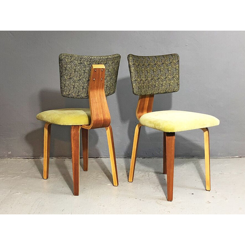 Set of 4 vintage dining chairs by Cor Alons & J.C. Jansen for Den Boer Gouda