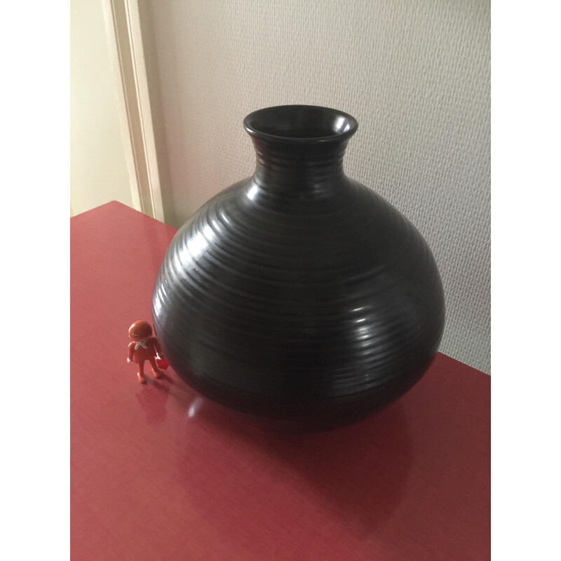 Vintage ceramic vase from Accolay, 1960s