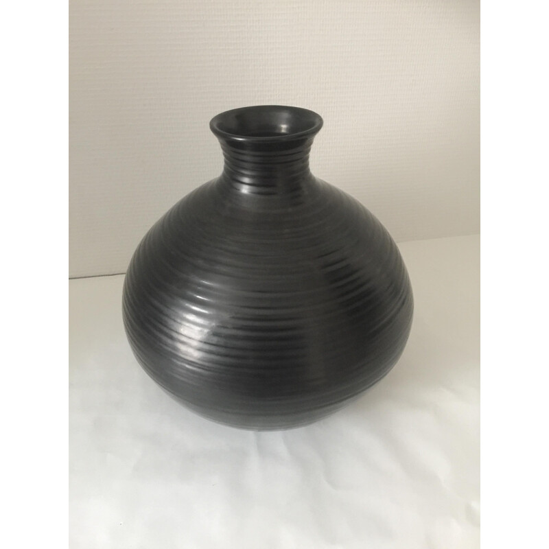 Vintage ceramic vase from Accolay, 1960s