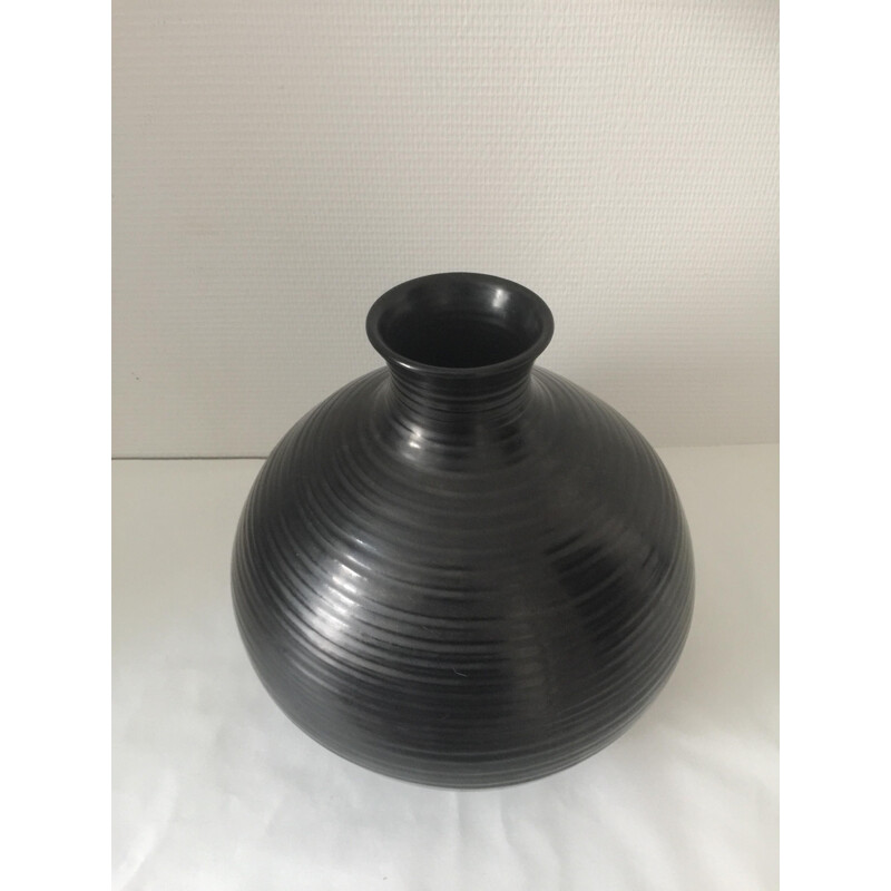 Vintage ceramic vase from Accolay, 1960s