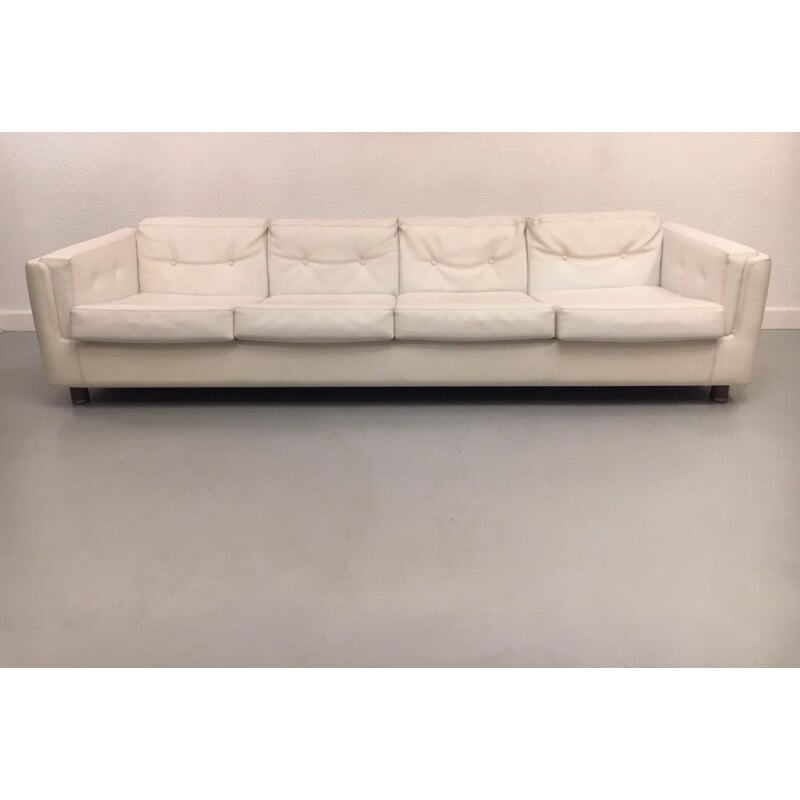 Vintage-Sofa aus weißem Skai von Mario Scheichenbauer für Zanotta, Italien, 1965