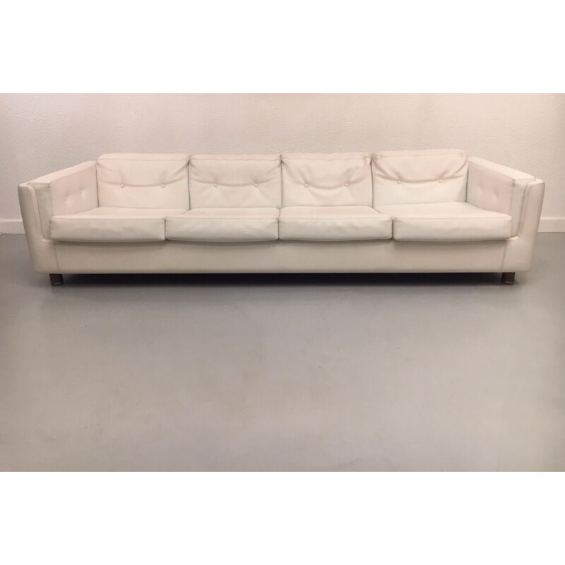 Vintage witte skai sofa van Mario Scheichenbauer voor Zanotta, Italië, 1965