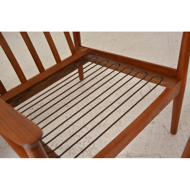 Set of 2 vintage teak armchairs by Grete Jalk, 1960s